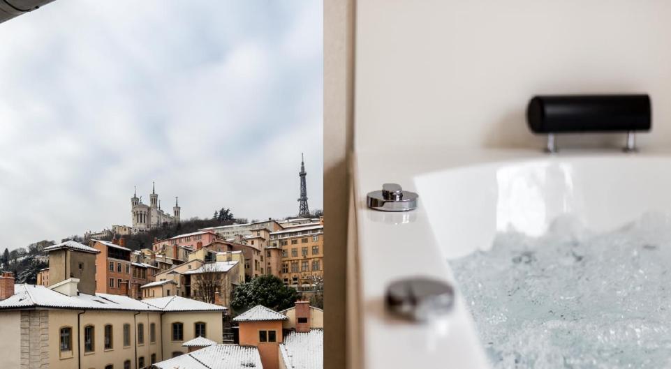 Sky'Room - Jacuzzi & Vue - Vieux Lyon Luaran gambar